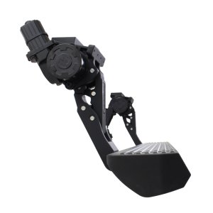 Jeep Wrangler Electric Running Boards - Go Rhino - VoltStep E1 Retractable, Dual-Motor, 6-inch, LED Lighting - Textured Black - `18-`24